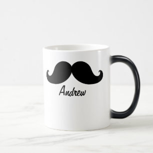THE BEST BLACK MUSTACHE PERSONALIZED MAGIC MUG