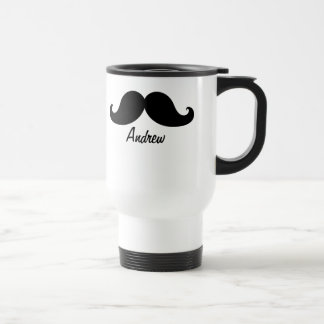 THE BEST BLACK MUSTACHE PERSONALIZED TRAVEL MUG