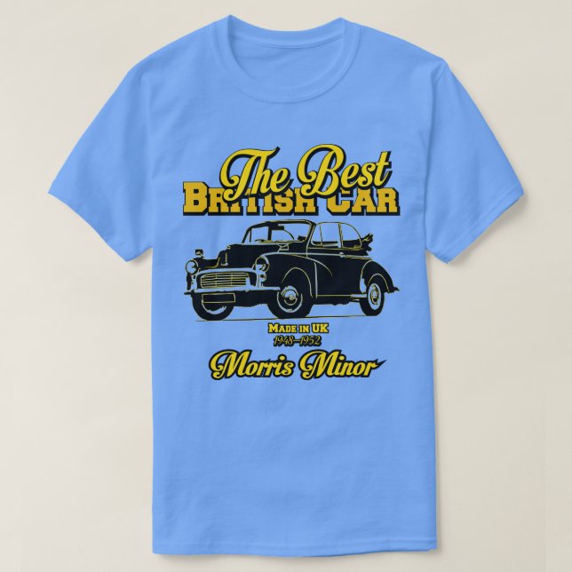 The Best British s Morris Minor T-Shirt (Design Front)