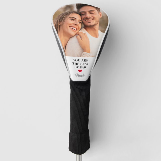 THE BEST BY PAR RED HEART PHOTO GOLF HEAD COVER (Front)