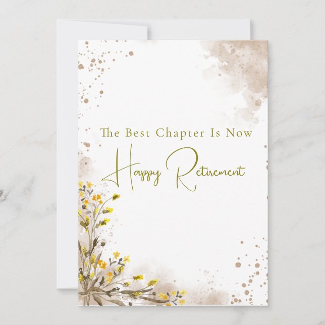 The Best Chapter Is Now Elegant Retirement Gift Card (Front)