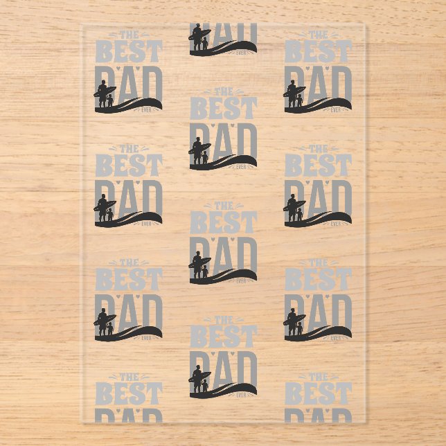 The Best Dad Ever Acrylic Invitations (Front)