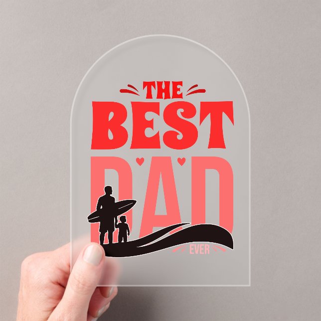 The Best Dad Ever Acrylic Invitations (Insitu (Handheld))