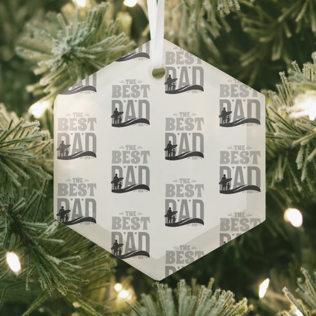 The Best Dad Ever Glass Tree Decoration (Insitu)