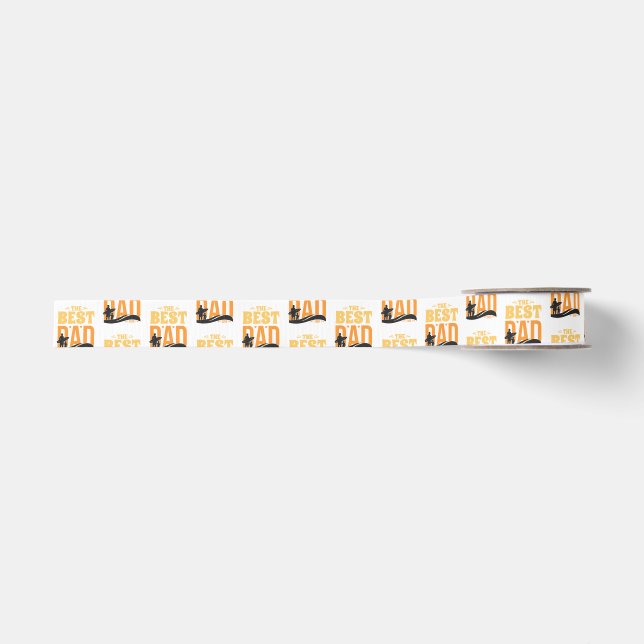 The Best Dad Ever Grosgrain Ribbon (Front)