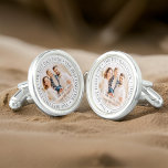 The Best Dad Ever Modern Classic Photo Cufflinks<br><div class="desc">This simple and classic design is composed of serif typography and add a custom photo. "The Best Dad Ever" circles the photo of your dad,  father,  papa etc.</div>