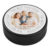 The Best Dad Ever Modern Classic Photo Hockey Puck (3/4)