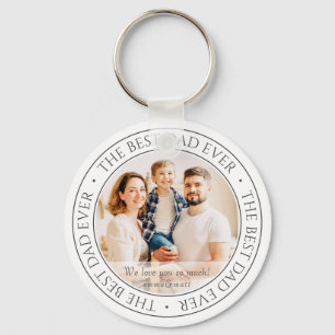 The Best Dad Ever Modern Classic Photo Key Ring