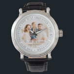 The Best Dad Ever Modern Classic Photo Watch<br><div class="desc">This simple and classic design is composed of serif typography and add a custom photo. "The Best Dad Ever" circles the photo of your dad,  father,  papa etc.</div>
