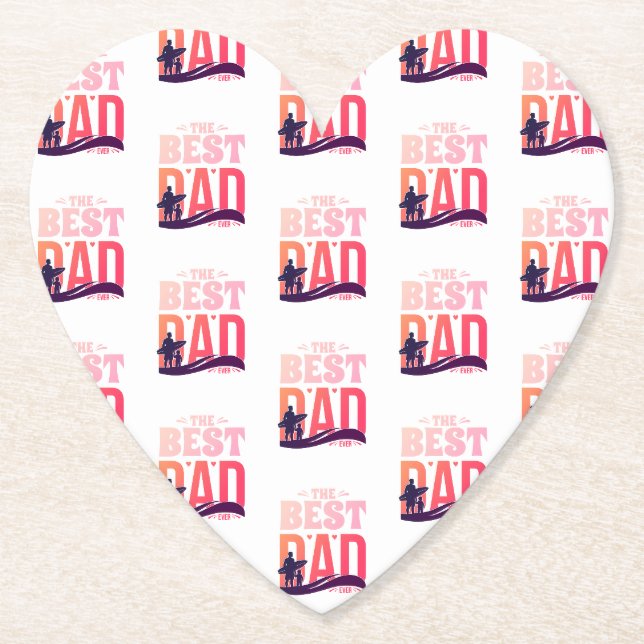 The Best Dad Ever Paper Coaster (Front)