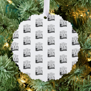 The Best Dad Ever Tree Decoration Card