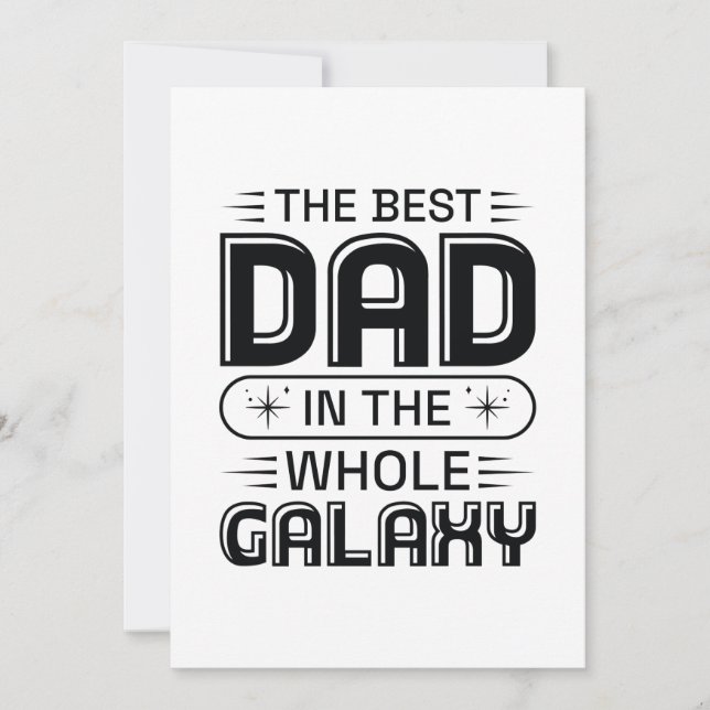 The Best Dad In The Whole Galaxy Thank You Card (Front)