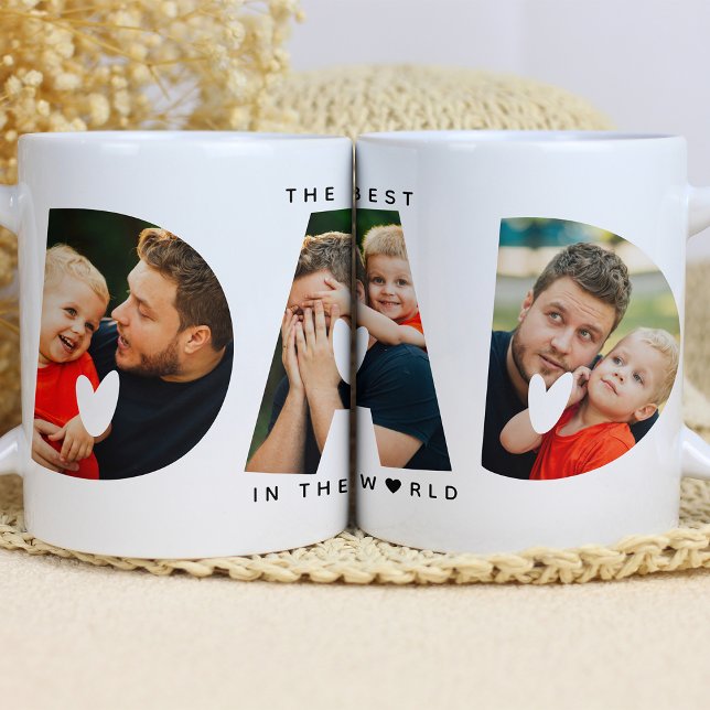 The Best Dad in the World Photo Collage Coffee Mug (Creator Uploaded)