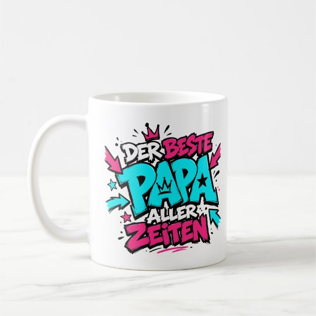 the best dad of all time graffiti 10 coffee mug (Left)