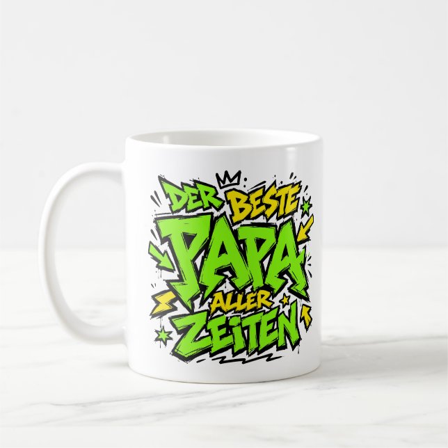 the best dad of all time graffiti 6 coffee mug (Left)