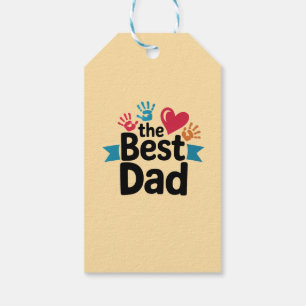 The Best Dad text design Gift Tags