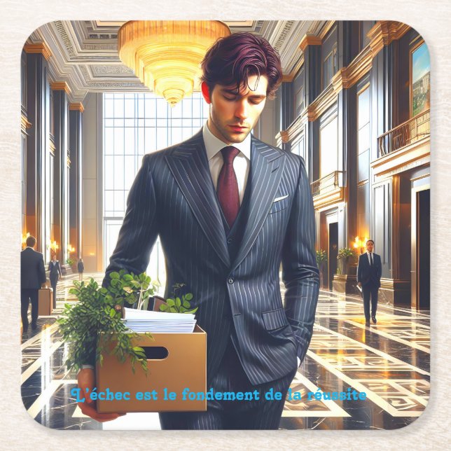 - The Best Days Arrive Square Paper Coaster (Front)