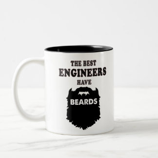 the best engineers have beards gift men t-shirt Two-Tone coffee mug
