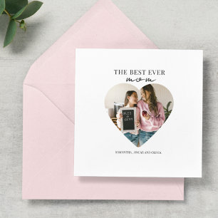 The Best Ever Mum Photo Heart 
