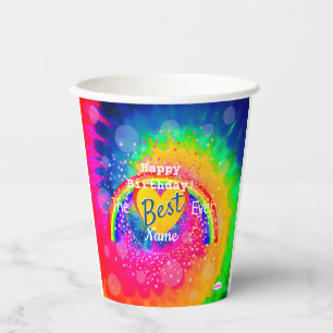 The Best Ever Tie Dye Image Paper Cup HAMbWG