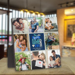 The Best Father ever Collage 8 Photos gift for Dad Plaque<br><div class="desc">Show your love for Dad with this beautiful personalized "the best father ever" photo collage design. The design features a fun and stylish typographic design in navy and light blue. Personalize with the established year, along with 8 of your own special family photos. Create a truly personalized gift for Dad....</div>