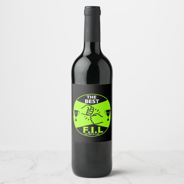 The Best Father-In Law Wine Label (Front)