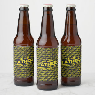The Best Father In The Galaxy Fathers Day Gift Beer Bottle Label