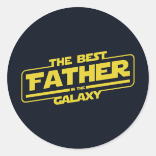 The Best Father In The Galaxy Fathers Day Gift Classic Round Sticker