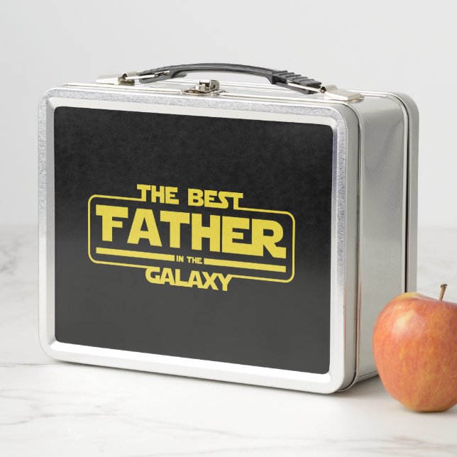The Best Father In The Galaxy Fathers Day Gift Metal Lunch Box (In Situ)