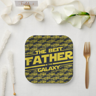 The Best Father In The Galaxy Fathers Day Gift Paper Plate