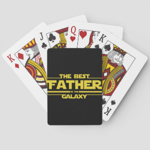 The Best Father In The Galaxy Fathers Day Gift Playing Cards