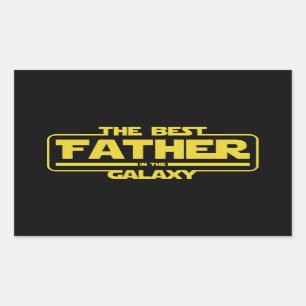 The Best Father In The Galaxy Fathers Day Gift Rectangular Sticker