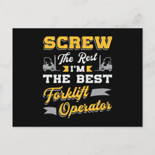 The Best Forklift Operator Driver Warehouse Worker Postcard