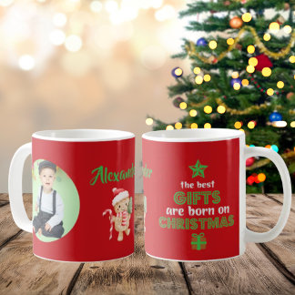 The Best Gift are Born on Christmas Photo Coffee Mug