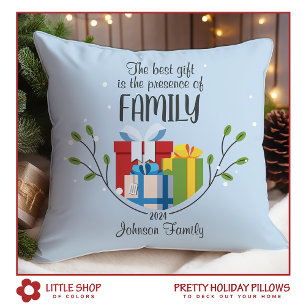 The Best Gift is Family Customisable Holiday Cushion
