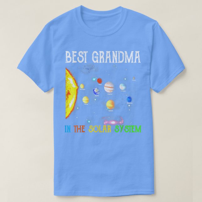 The Best Grandma In The Solar System Family Matchi T-Shirt (Design Front)