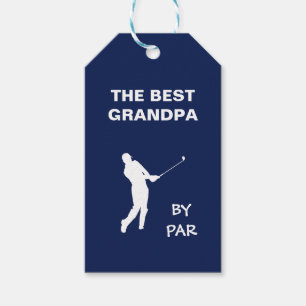 The Best Grandpa By Par Golf Granddad Golfer Pun Gift Tags