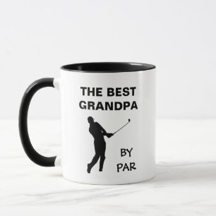 The Best Grandpa By Par Golf Granddad Golfer Pun Mug