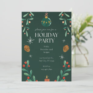 The Best Grinch christmas invitation - watercolor 