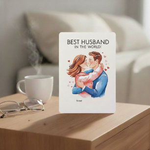 "The Best Husband" Holiday Embrace Card