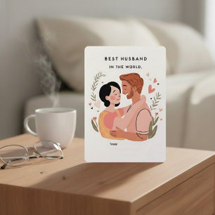  "The Best Husband" Tender Embrace Holiday Card