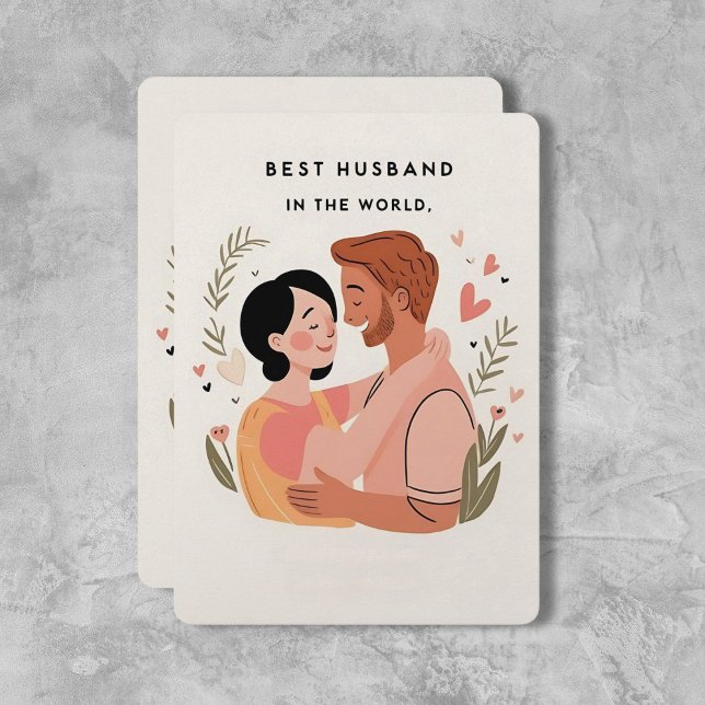  "The Best Husband" Tender Embrace Holiday Card ( "The Best Husband" Tender Embrace Holiday Card – Celebrate Your Love! - Birthday Depot)