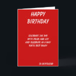 The best in everything-ex-boyfriend birthday cards<br><div class="desc">birthday greeting cards with dedication to a special ex-boyfriend -the best in everything</div>