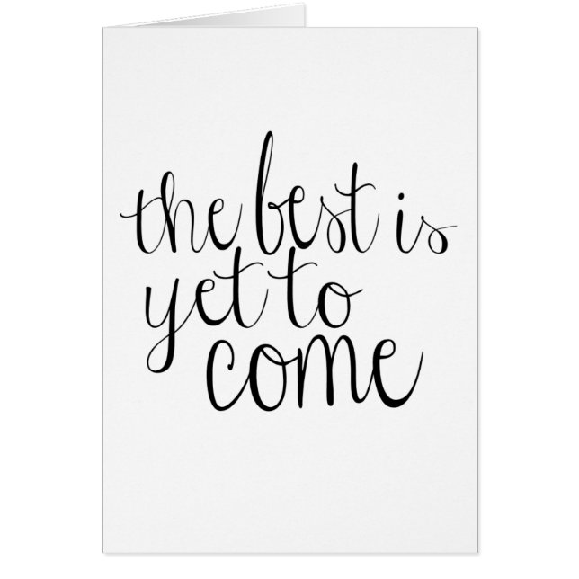 The Best is Yet to Come (Front)