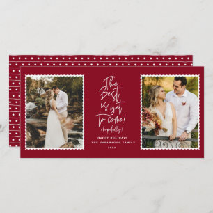 The Best Is Yet To Come 2 Photo Holiday Card
