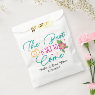 The best is yet to come engagement add names date favour bags