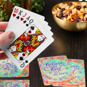 The Best is Yet to Come Inspirational Trendy Fun Playing Cards