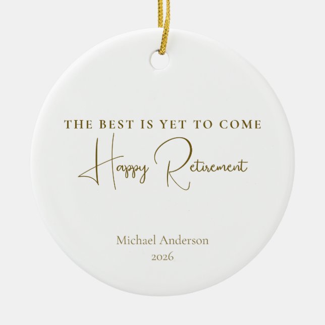 The Best Is Yet to Come Retirement Gift Ceramic Tree Decoration (Front)