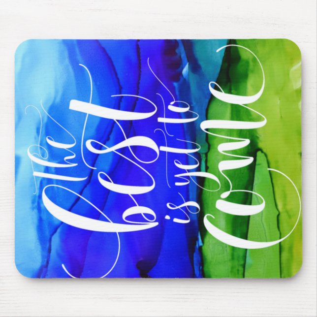 the best is yet to come vertical mouse pad (Front)