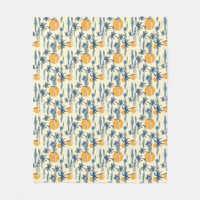 The Best Kind Of Therapy Is Tropical Therapy Fleece Blanket (Front)
